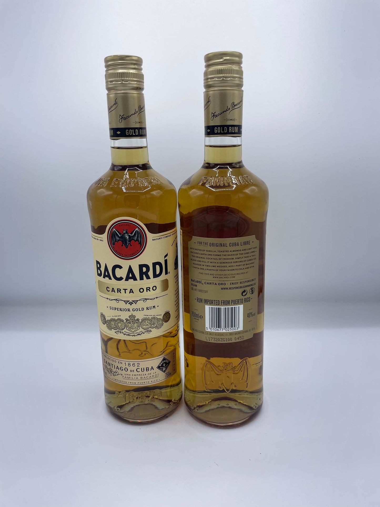 Bacardi Carta Oro 0.75 lt